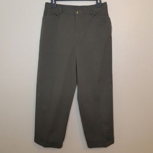 Rafaella Women's Pants Comfort Stretch Army Green Straight Leg Size 6 NWT